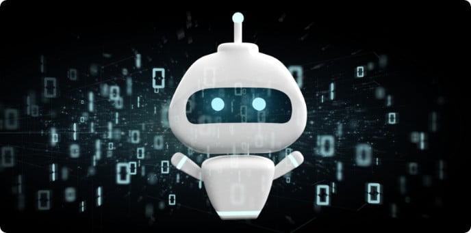 chatbot-with-binary-code-3d-rendering
