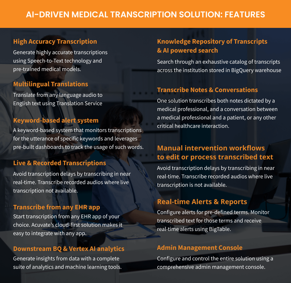 Impact of Automated Medical Transcription Acuvate